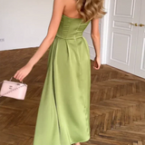 Liora | Vestido Midi Elegante Sem Alças