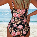 LAIA™ | Fato de Banho Floral Contrastante