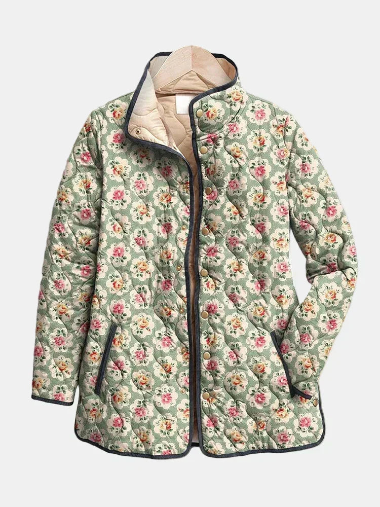 Casaco Acolchoado Tecido Floral Amélie