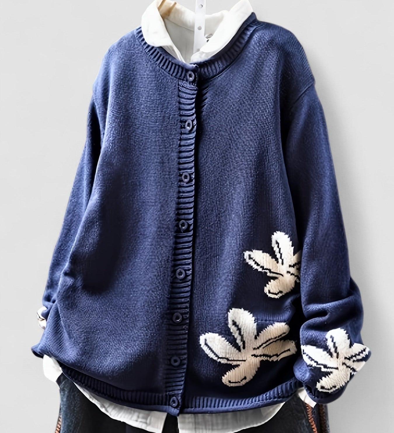 Safira - Cardigã com Padrão Floral