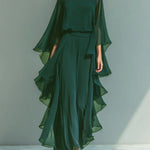 Aurora | Conjunto Elegante em Chiffon com Folhos