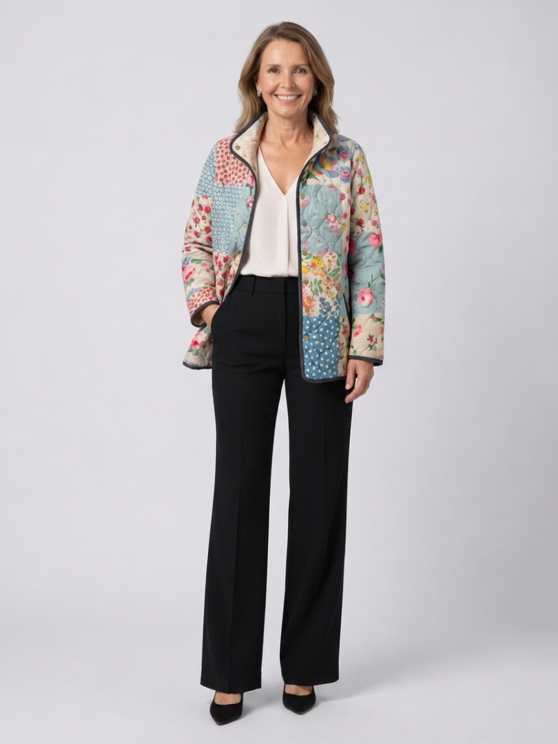 Casaco Acolchoado Patchwork Floral Chloé