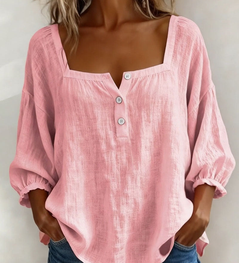 Sherri™ | Blusa elegante com decote quadrado