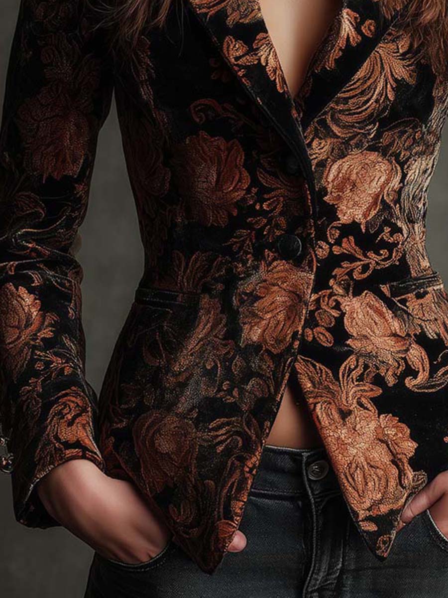 Yvette | Blazer Floral Ornamental Personalizado