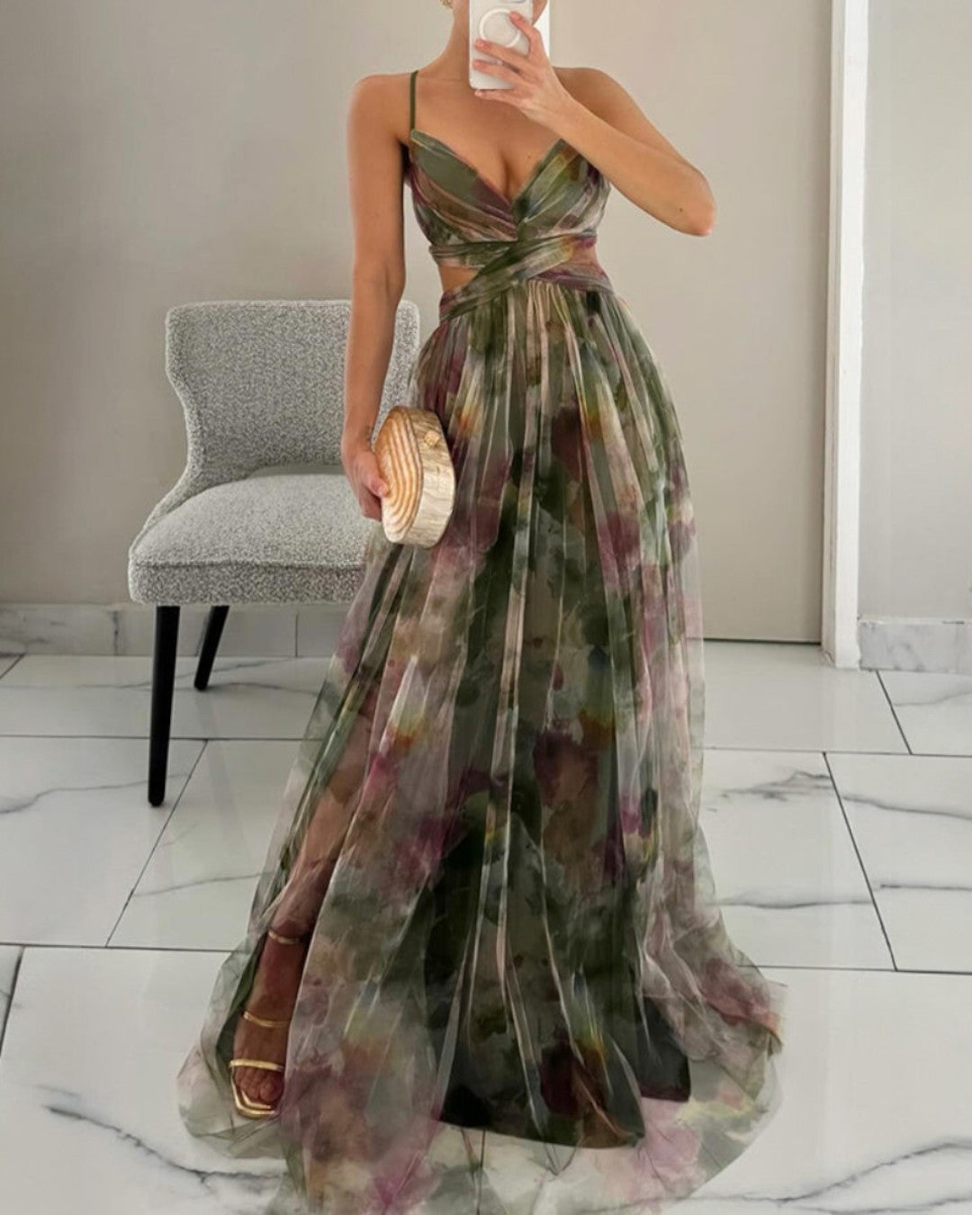 Giselle | Maxi Vestido Urokliwy com Padrão Floral