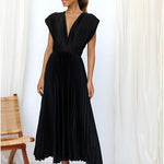 Selina | Vestido sem mangas com pregas e fecho éclair