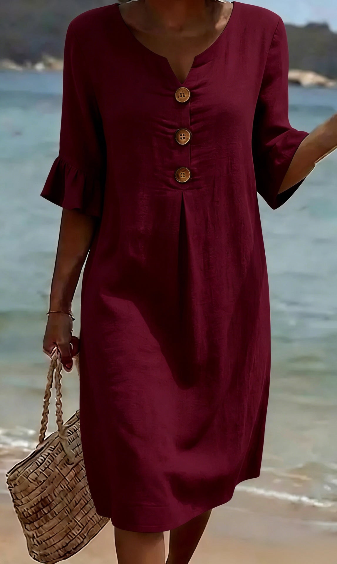 Vestido casual de mulher.