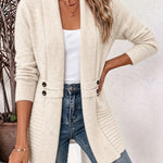 Elegante Cardigan para Mulheres - Frente Aberta & Cintura Ajustada