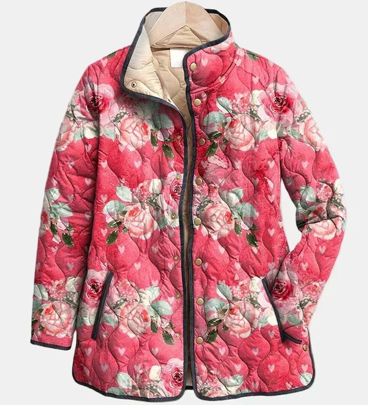 Casaco Acolchoado Rosas Poudradas Christine