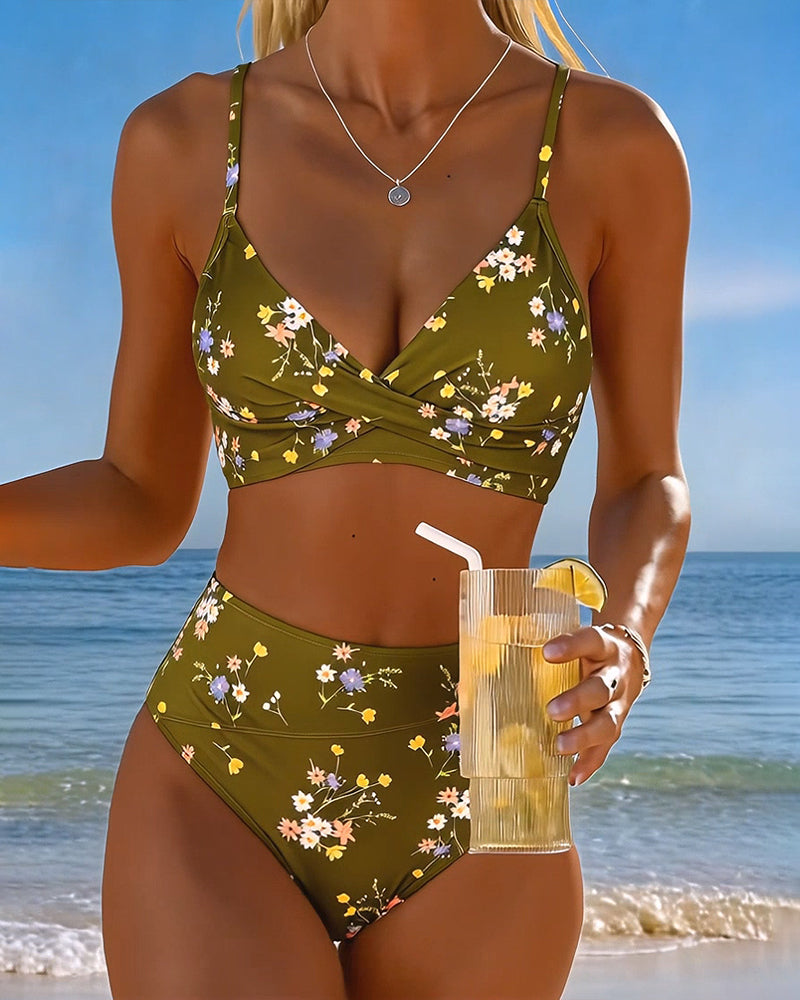 ROMINA™ | Bikini Sexy Entrecruzado Impresso Floral