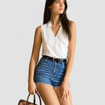 Salete - Top suave com decote em V