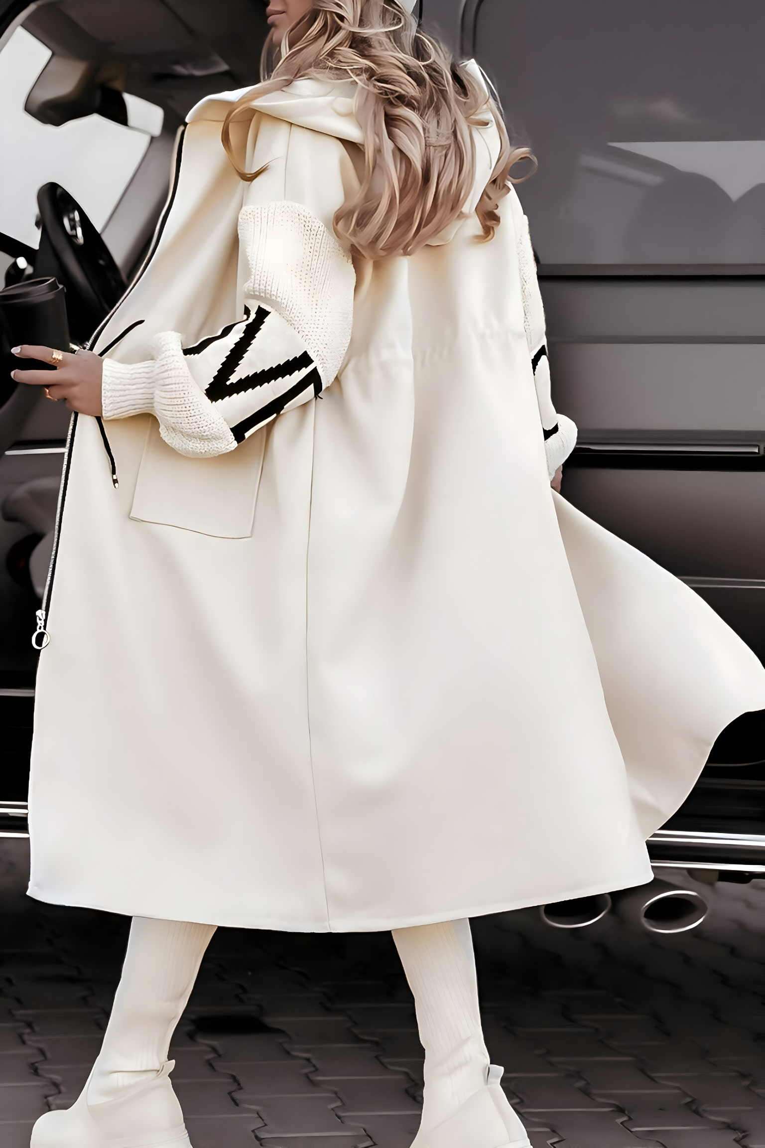 Rosa - Casaco-cardigan elegante