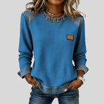 Roxane | Sweat Patchwork Gaufre