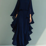 Aurora | Conjunto Elegante em Chiffon com Folhos