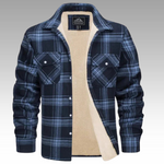 Tiago - Casaco Trucker Riscas Fleece
