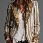 Roberta | Blazer Listrado Artístico