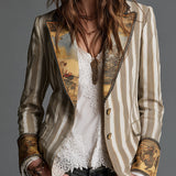 Roberta | Blazer Listrado Artístico