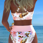 Jolina™ | Bikini de duas peças com estampado floral e contraste