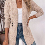 Elegante Cardigan para Mulheres - Frente Aberta & Cintura Ajustada