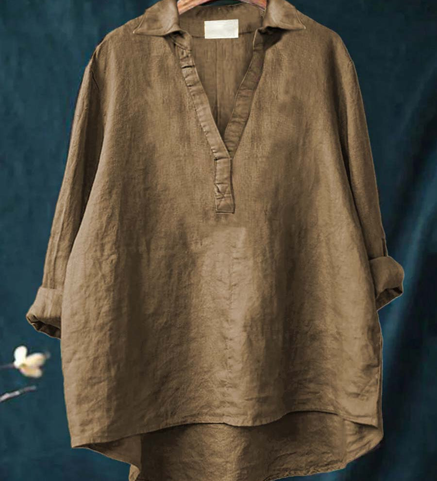 Andrea | Blusa de Linho Elegante para o Verão