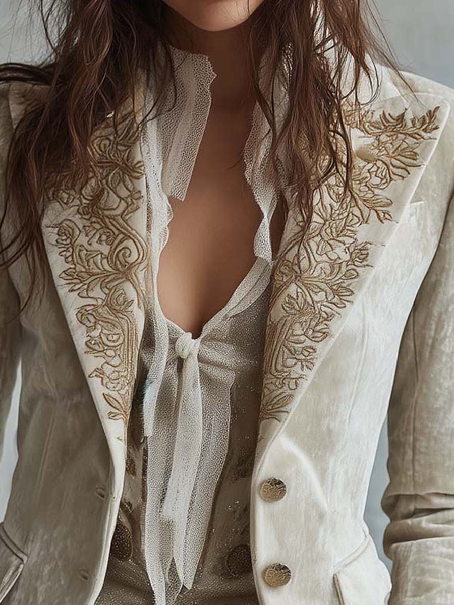 Amberly | Blazer Tailored Bordado
