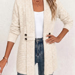 Elegante Cardigan para Mulheres - Frente Aberta & Cintura Ajustada