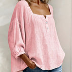 Sherri™ | Blusa elegante com decote quadrado