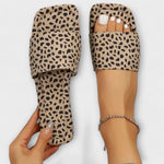 Elisabete - Mocassins rasos com estampado de leopardo