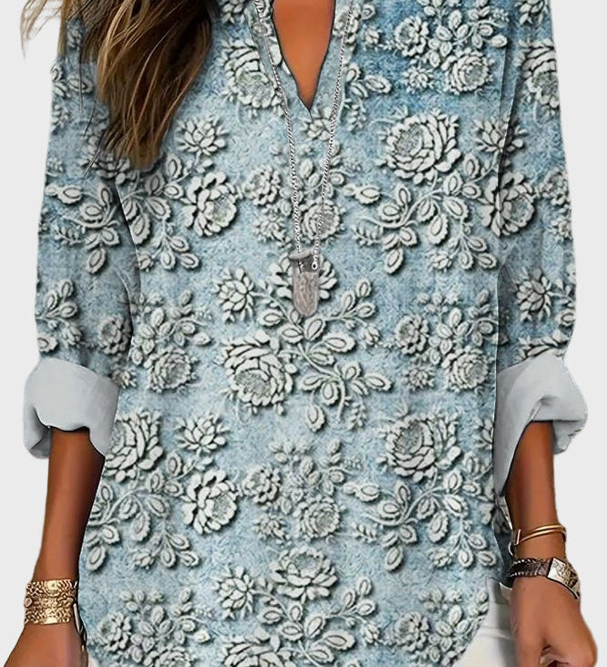 Blusa Blue Dusk Bloom