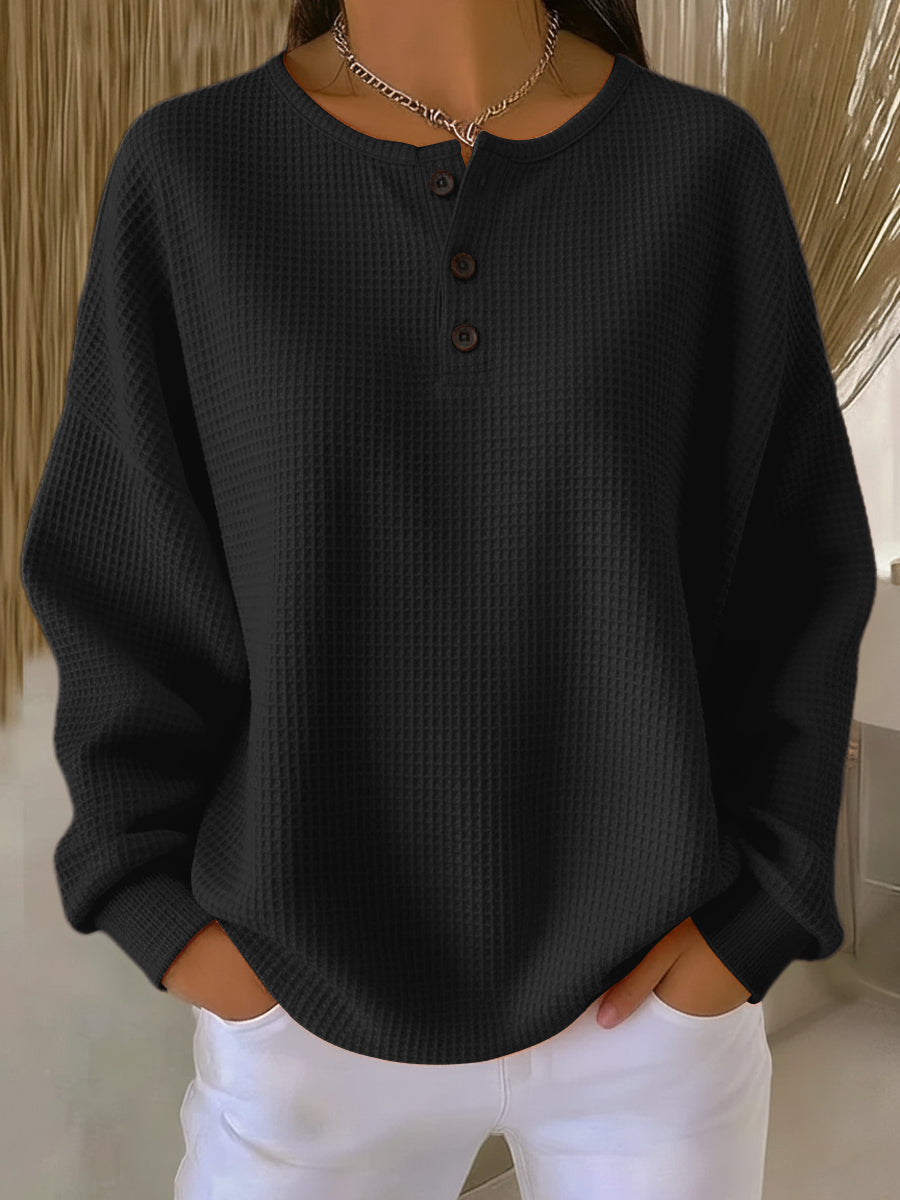 Milagros | Sweatshirt Henley Gofrada - 4