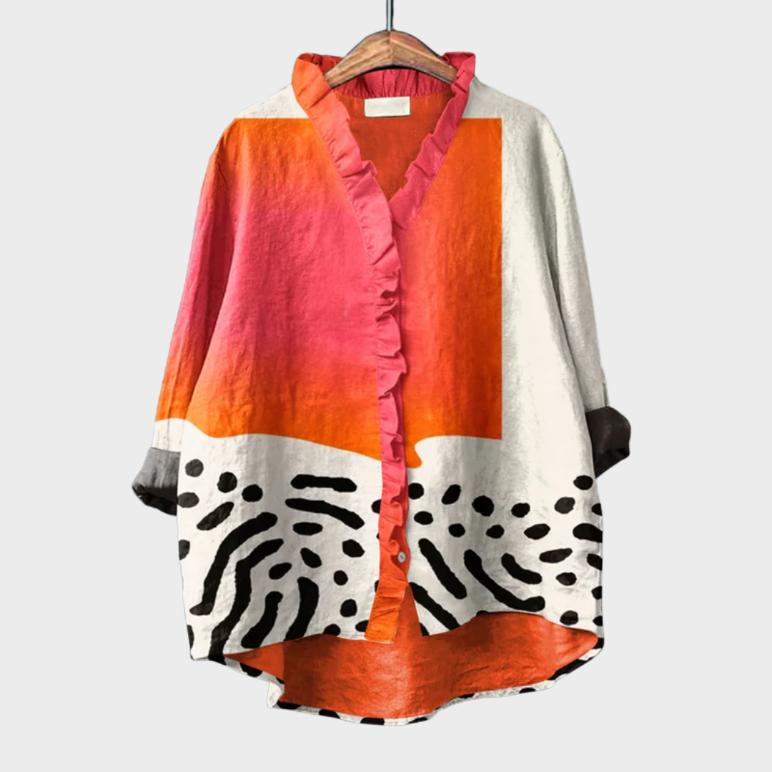 Melinda | Blusa de Linho Elegante de Verão