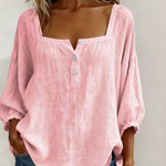 Sherri™ | Blusa elegante com decote quadrado