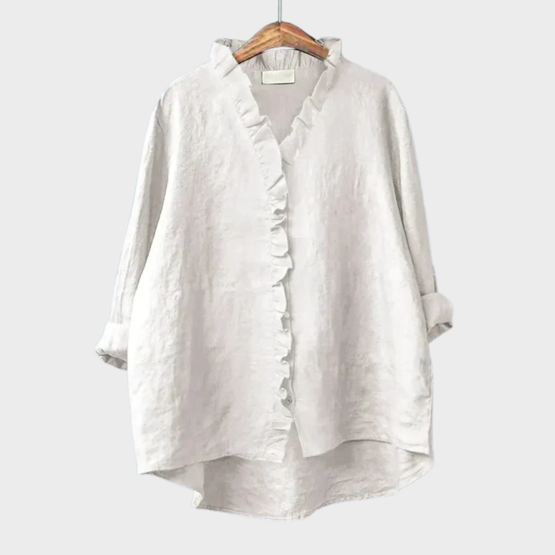Eline | Blusa de Linho Elegante para o Verão