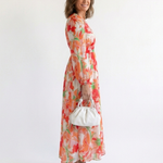 Camille | Vestido Maxi Florido com Mangas Longas