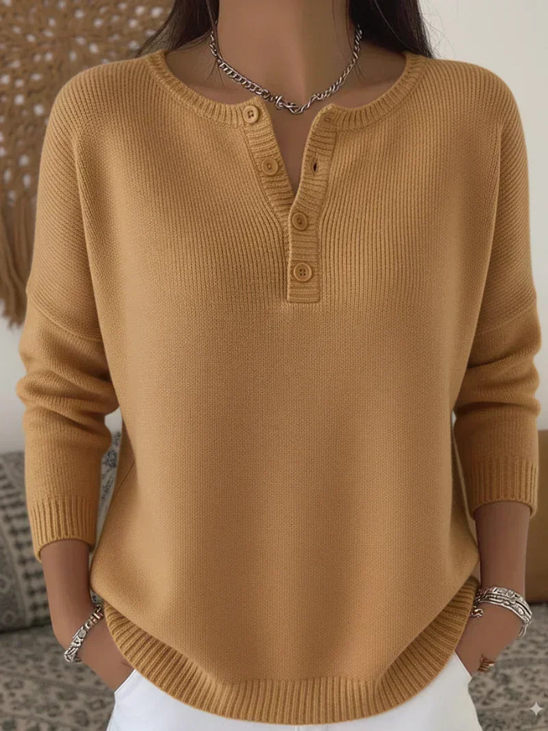 Helena | Jersey de Ponto com Botões Henley
