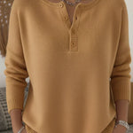 Helena | Jersey de Ponto com Botões Henley
