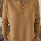 Helena | Camisola de Malha com Botões Henley - 7
