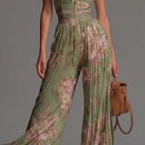 Inês | Macacão plissado floral