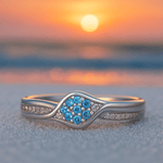 Ditte | Anel de Prata Azul