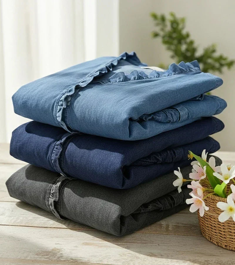 Maud™ | Blusa fluida com decote V e volantes