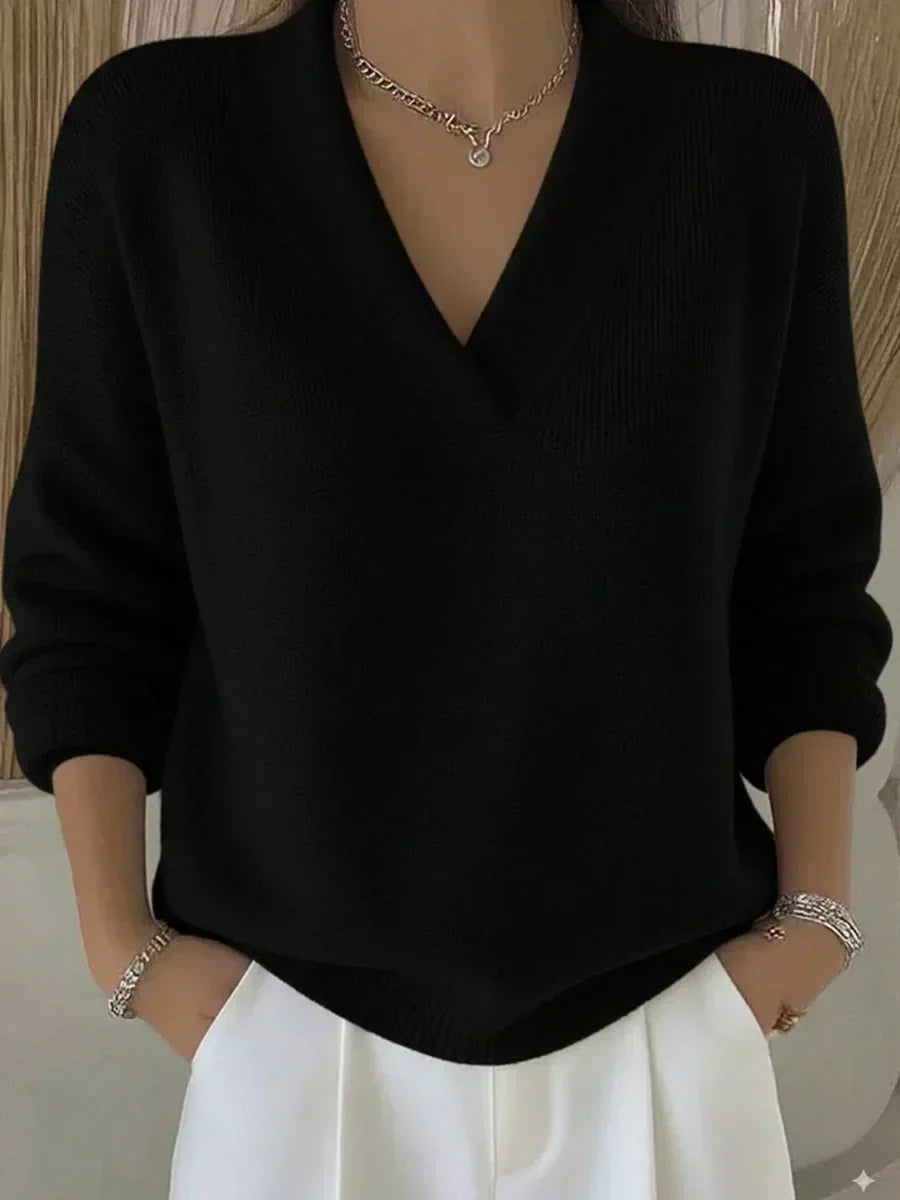 Violeta | Camisola Larga com Gola em Bico - 4