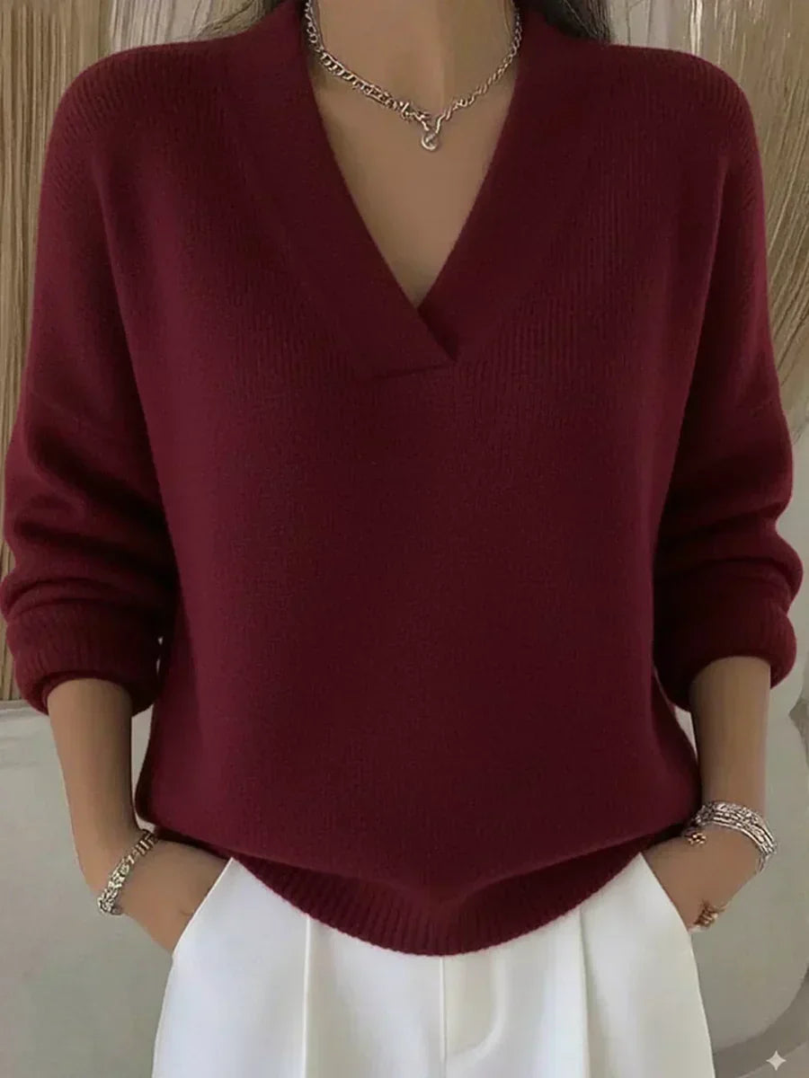 Violeta | Camisola Larga com Gola em Bico - 1