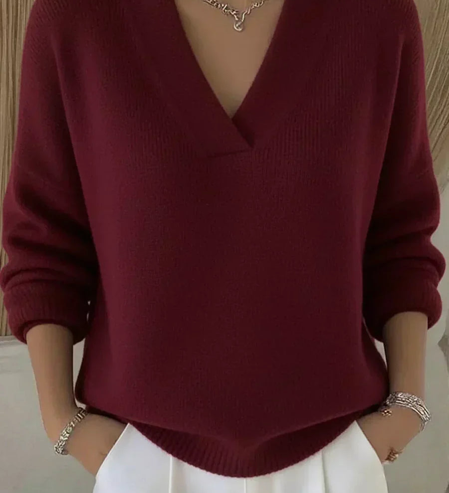 Violeta | Camisola Larga com Gola em Bico - 1
