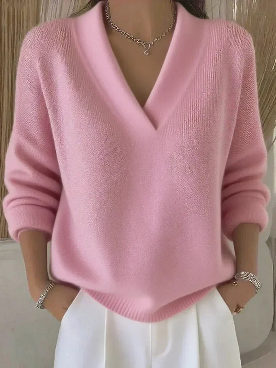 Violeta | Camisola Larga com Gola em Bico - 2