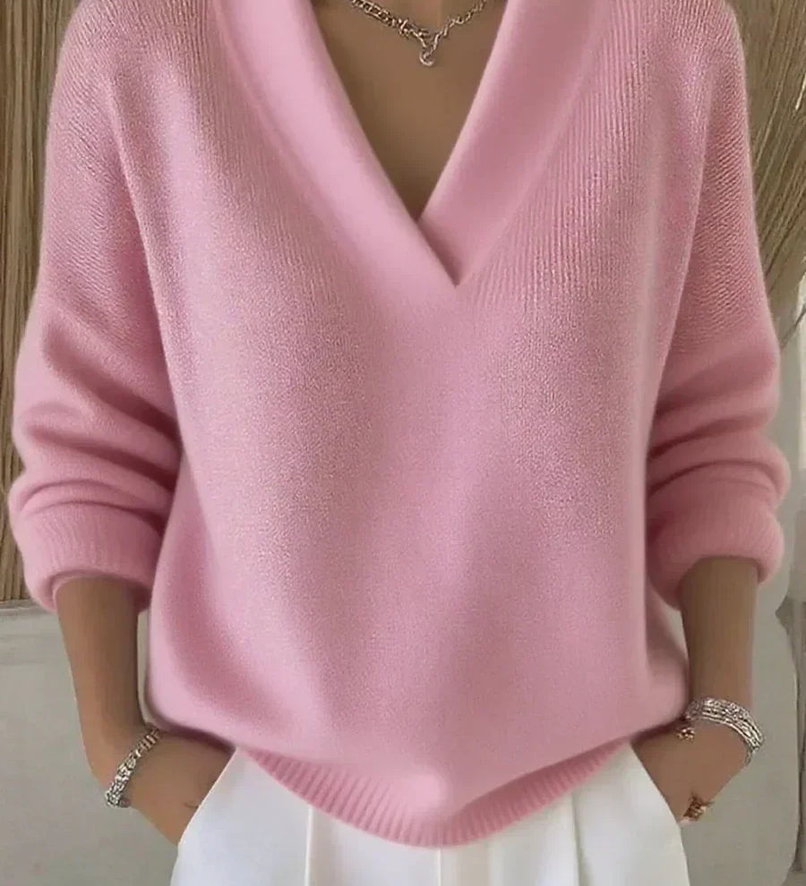 Violeta | Camisola Larga com Gola em Bico - 2