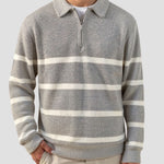 Constantino - Sweater Meio Zíper Listrado