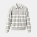 Constantino - Sweater Meio Zíper Listrado