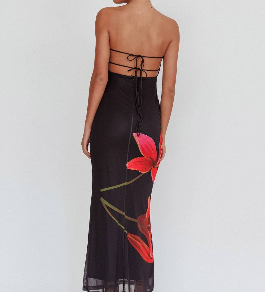 Svala | Vestido florido sem alças