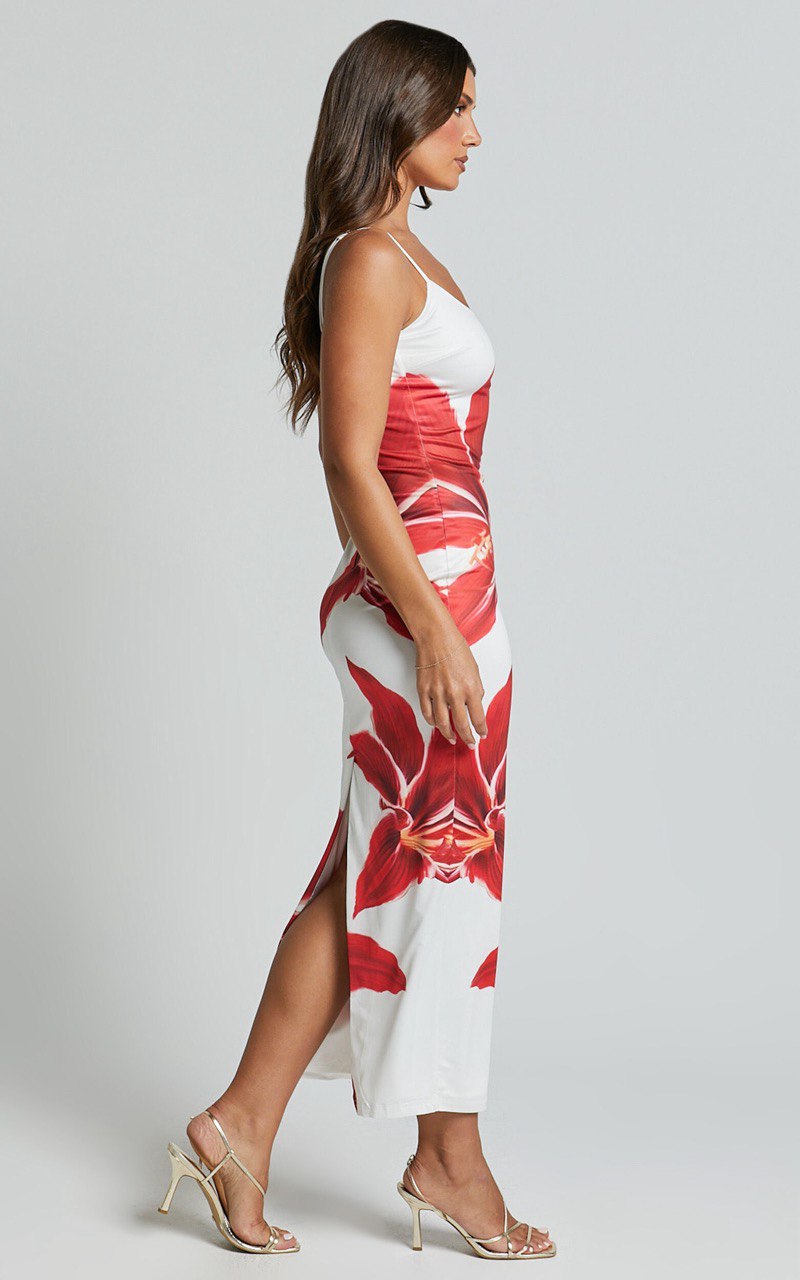 Iselin | Robe midi com flores