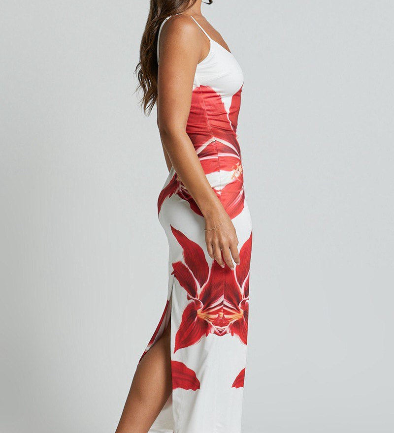 Iselin | Robe midi com flores
